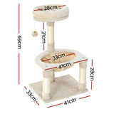 i.Pet Cat Tree Tower Scratching Post Scratcher Wood Condo Toys House Bed 69cm - Pet And Farm