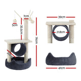 i.Pet Cat Tree Scratching Post 76cm Scratcher Tower Condo House Hanging toys - Pet And Farm