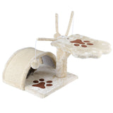 i.Pet Cat Tree 45cm Trees Scratching Post Scratcher Tower Condo House Furniture Wood Beige - Pet And Farm