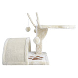 i.Pet Cat Tree 45cm Trees Scratching Post Scratcher Tower Condo House Furniture Wood Beige - Pet And Farm