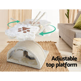 i.Pet Cat Tree 45cm Trees Scratching Post Scratcher Tower Condo House Furniture Wood Beige - Pet And Farm