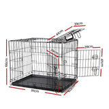 i.Pet 36" Dog Cage Crate Kennel 3 Doors - Pet And Farm
