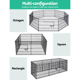 i.Pet 24" 8 Panel Pet Dog Playpen Puppy Exercise Cage Enclosure Play Pen Fence - Pet And Farm
