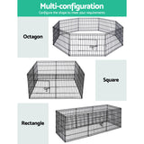 i.Pet 2X24" 8 Panel Pet Dog Playpen Puppy Exercise Cage Enclosure Fence Play Pen - Pet And Farm