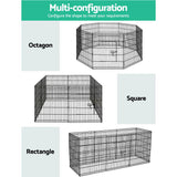 i.Pet 2X30" 8 Panel Pet Dog Playpen Puppy Exercise Cage Enclosure Fence Play Pen - Pet And Farm