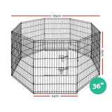 i.Pet 36" 8 Panel Pet Dog Playpen Puppy Exercise Cage Enclosure Play Pen Fence - Pet And Farm