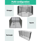 i.Pet 2X36" 8 Panel Pet Dog Playpen Puppy Exercise Cage Enclosure Fence Play Pen - Pet And Farm