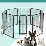i.Pet 8 Panel Pet Dog Playpen Puppy Exercise Cage Enclosure Fence Play Pen 80x100cm - Pet And Farm