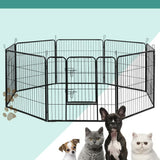 i.Pet 8 Panel Pet Dog Playpen Puppy Exercise Cage Enclosure Fence Play Pen 80x80cm - Pet And Farm
