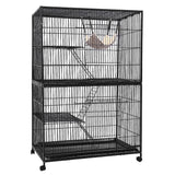 i.Pet 4 Level Rabbit Cage Bird Ferret Parrot Aviary Cat Hamster Castor 142cm - Pet And Farm