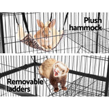 i.Pet 4 Level Rabbit Cage Bird Ferret Parrot Aviary Cat Hamster Castor 142cm - Pet And Farm