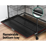 i.Pet 4 Level Rabbit Cage Bird Ferret Parrot Aviary Cat Hamster Castor 142cm - Pet And Farm