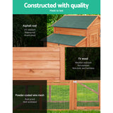 i.Pet Chicken Coop Coops Wooden Rabbit Hutch Hen Chook House Ferret Large Run XL - Pet And Farm
