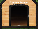 i.Pet Dog Kennel Kennels Outdoor Wooden Pet House Puppy Extra Large XL Outside - Pet And Farm