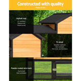 i.Pet Chicken Coop Rabbit Hutch Wooden Cage Pet Hutch 165cm x 52cm x 86cm - Pet And Farm