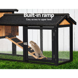 i.Pet Chicken Coop Rabbit Hutch Wooden Cage Pet Hutch 165cm x 52cm x 86cm - Pet And Farm