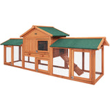 i.Pet Rabbit Hutch Hutches Large Metal Run Wooden Cage Chicken Coop Guinea Pig - Pet And Farm