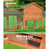 i.Pet Rabbit Hutch Hutches Large Metal Run Wooden Cage Chicken Coop Guinea Pig - Pet And Farm