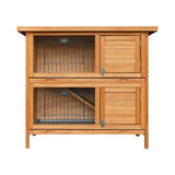 i.Pet Rabbit Hutch 91.5cm x 45cm x 82cm Chicken Coop Large Wooden House Run Cage Pet Bunny - Pet And Farm