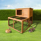 i.Pet Rabbit Hutch Wooden Pet Chicken Coop 100cm Tall - Pet And Farm