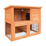i.Pet Rabbit Hutch Hutches Large Metal Run Wooden Cage Chicken Coop Guinea Pig - Pet And Farm