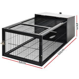 i.Pet Rabbit Cage Hutch Cages Indoor Outdoor Hamster Enclosure Pet Metal Carrier 122CM Length - Pet And Farm