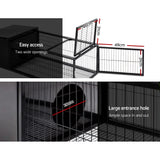 i.Pet Rabbit Cage Hutch Cages Indoor Outdoor Hamster Enclosure Pet Metal Carrier 122CM Length - Pet And Farm