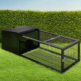 i.Pet Rabbit Cage Hutch Cages Indoor Outdoor Hamster Enclosure Pet Metal Carrier 122CM Length - Pet And Farm