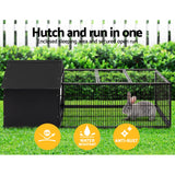 i.Pet Rabbit Cage Hutch Cages Indoor Outdoor Hamster Enclosure Pet Metal Carrier 162CM Length - Pet And Farm