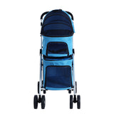 i.Pet Pet Stroller Dog Pram Large Cat Carrier Travel Foldable 4 Wheels Double - Pet And Farm