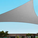 Instahut Sun Shade Sail Cloth Shadecloth Triangle Canopy Awning 280gsm 3x3x3m Grey - Pet And Farm