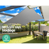 Instahut Sun Shade Sail Cloth Shadecloth Outdoor Canopy Rectangle 280gsm 4x5m - Pet And Farm