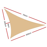 Instahut Sun Shade Sail Cloth Shadecloth Outdoor Canopy 5x5x7m 280gsm - Pet And Farm