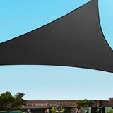 Instahut Sun Shade Sail Canopy Triangle 280gsm 5x5x5m Black - Pet And Farm