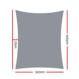 Instahut Sun Shade Sail Cloth Shadecloth Outdoor Canopy Rectangle 280gsm 5x6m - Pet And Farm