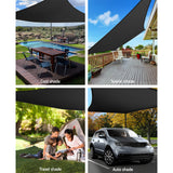 Instahut 280gsm 5x7m Sun Shade Sail Canopy Rectangle - Pet And Farm