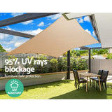 Instahut 4 x 6m Waterproof Rectangle Shade Sail Cloth - Sand Beige - Pet And Farm