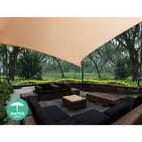 Instahut 5 x 5 x 5m Waterproof Triangle Shade Sail Cloth - Sand Beige - Pet And Farm