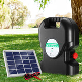 Giantz 20km Electric Fence Energiser Solar Energizer Charger Farm Animal 1.2J - Pet And Farm