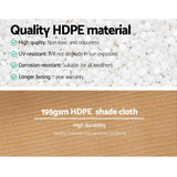 Instahut 1.83 x 10m Shade Sail Cloth - Beige - Pet And Farm