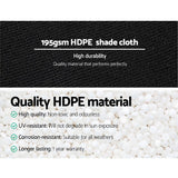 Instahut 1.83 x 10m Shade Sail Cloth - Black - Pet And Farm