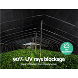 Instahut 1.83 x 10m Shade Sail Cloth - Black - Pet And Farm