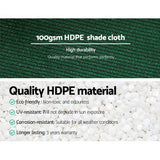 Instahut 50% Sun Shade Cloth Shadecloth Sail Roll Mesh 1.83x20m 100gsm Green - Pet And Farm