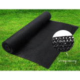 Instahut 50% Sun Shade Cloth Shadecloth Sail Roll Mesh 1.83x30m 100gsm Black - Pet And Farm