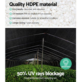 Instahut 50% Sun Shade Cloth Shadecloth Sail Roll Mesh 1.83x30m 100gsm Black - Pet And Farm