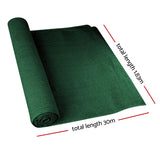 Instahut 50% UV Sun Shade Cloth Shadecloth Sail Roll Mesh Garden Outdoor 1.83x30m Green - Pet And Farm