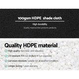 Instahut 50% UV Sun Shade Cloth Shadecloth Sail Roll Mesh Garden Outdoor 1.83x50m Black - Pet And Farm