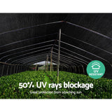 Instahut 50% UV Sun Shade Cloth Shadecloth Sail Roll Mesh Garden Outdoor 1.83x50m Black - Pet And Farm
