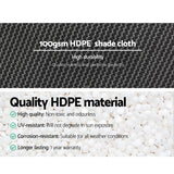 Instahut 3.66x10m 50% UV Shade Cloth Shadecloth Sail Garden Mesh Roll Outdoor White - Pet And Farm