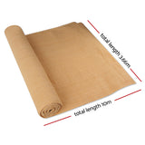 Instahut 3.66 x 10m Shade Sail Cloth - Beige - Pet And Farm